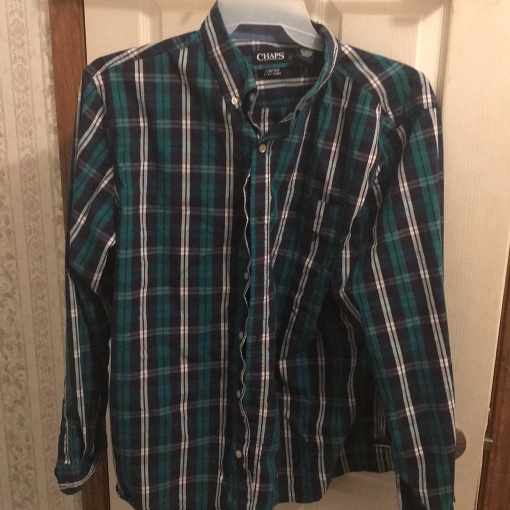 Chaps Plaid Button Up